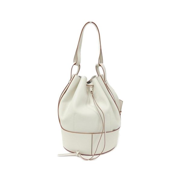 2600036163700 2 b Loewe Balloon Bag Large Shoulder Bag Calf Soft White Gold Metal Fittings