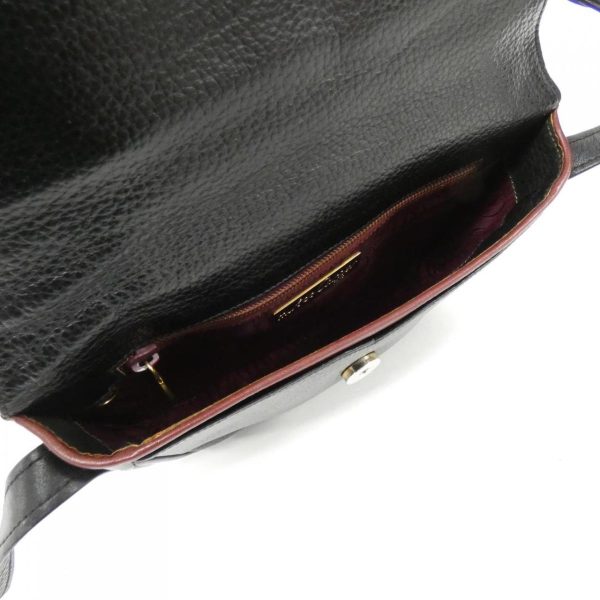 2600038166600 7 b Cartier Shoulder Bag Leather Black Metal Fittings