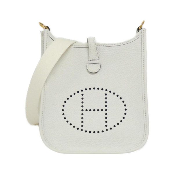 2600038171802 1 b Hermes Evelyn Shoulder Bag Taurillon Clemence White