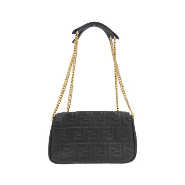 2600042400950 2 b Fendi Baguette Chain Midi Shoulder Bag Nero Black