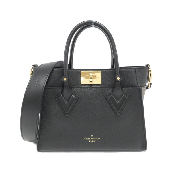 2600060146823 1 b Louis Vuitton On My Side PM Bag Black Calf Coated Canvas