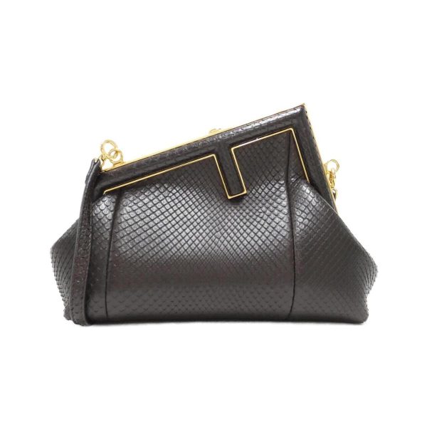 2600060370143 1 b Fendi Small Bag Python Ebano Handbag