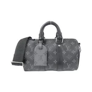 2600060857880 1 b Yves Saint Laurent Shoulder Bag Clutch Bag Chain Leather Black