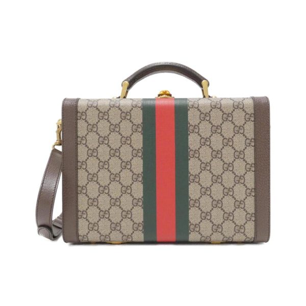 2600063135244 1 b Gucci Bag GG Supreme Canvas Leather Gold Metal Fittings