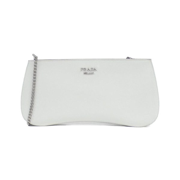 2600064656397 1 b Prada White Leather Shoulder Bag