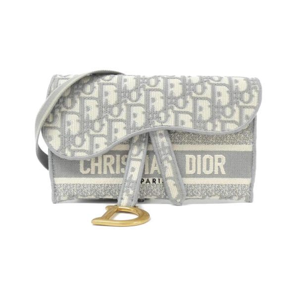 2600065118610 1 b Christian Dior Canvas DIOR OBLIQUE Saddle Shoulder Bag