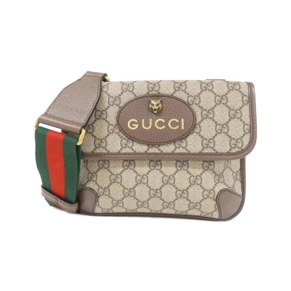 2600065547908 1 b Gucci Supreme Canvas Leather Shoulder Bag