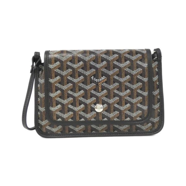 2600066332312 1 b Goyard Plume Shoulder Bag Black Coated Canvas