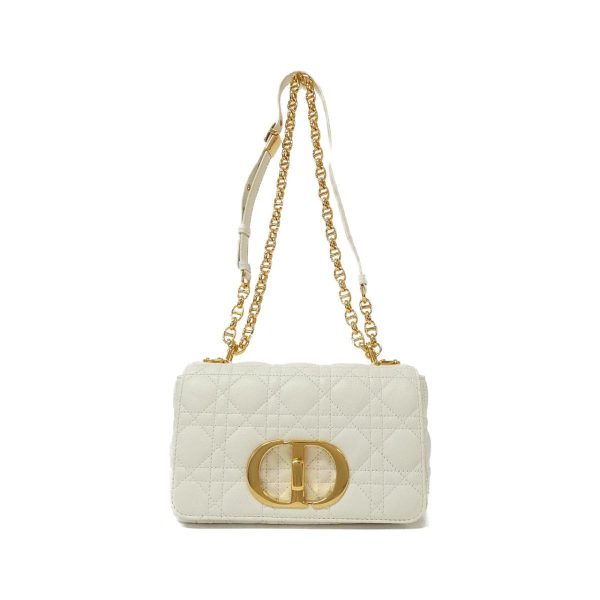 2600066895916 1 b Christian Dior Caro Small Shoulder Bag Ivory Calf