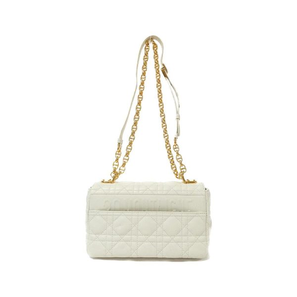 2600066895916 2 b Christian Dior Caro Small Shoulder Bag Ivory Calf