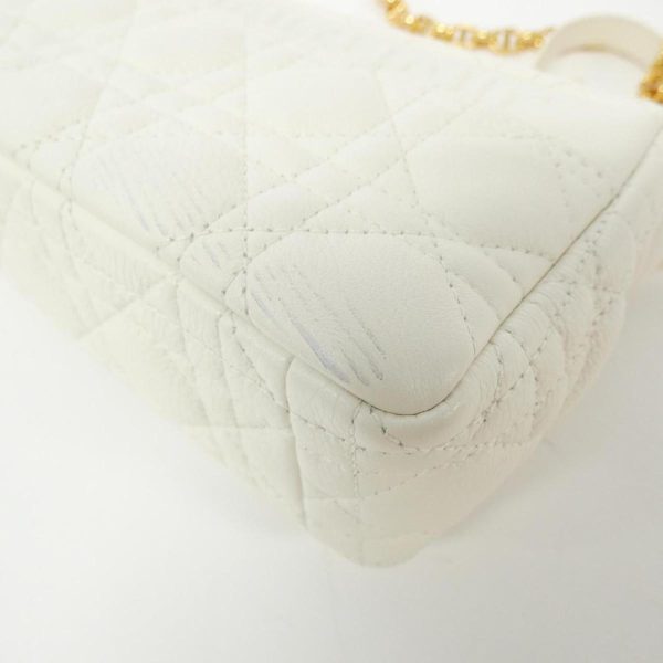 2600066895916 3 b Christian Dior Caro Small Shoulder Bag Ivory Calf