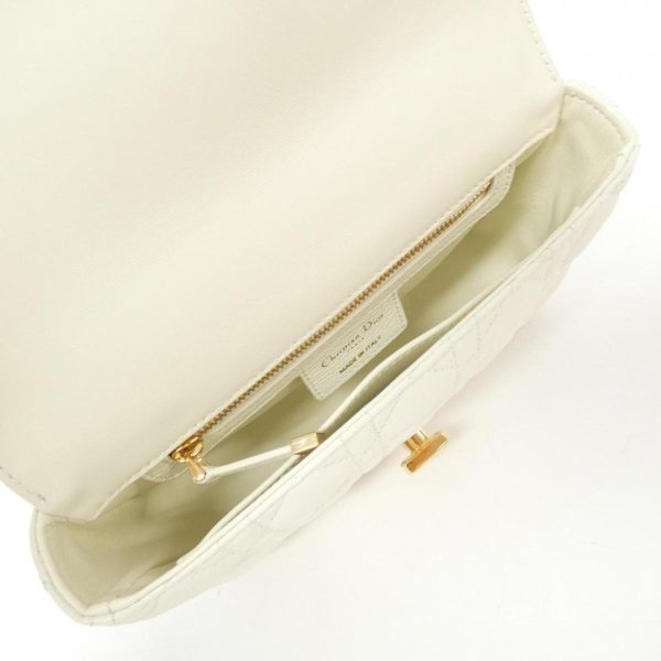 2600066895916 6 b Christian Dior Caro Small Shoulder Bag Ivory Calf