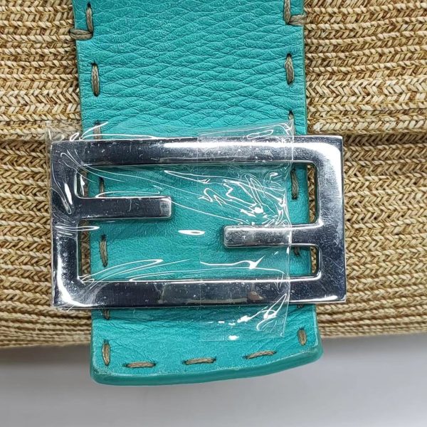 2631700720705 pic Fendi Mamma Baguette Raffia Straw with Blue Leather