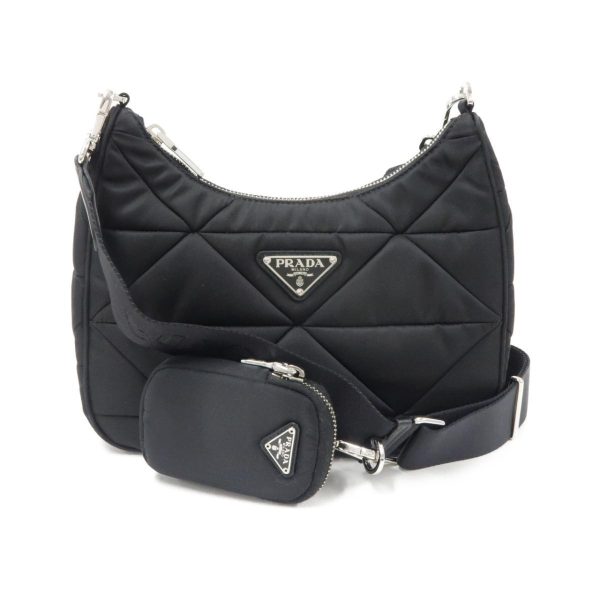 2700034717643 b Prada Shoulder Bag Tessuto Quiltin Nero