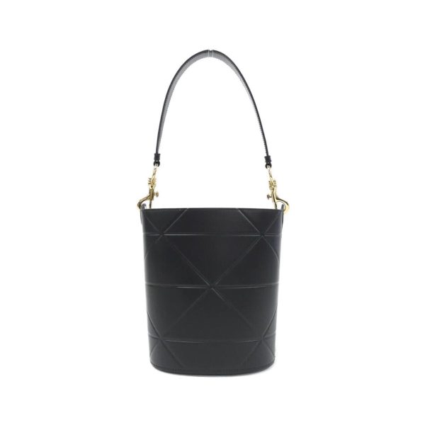 2700038065696 2 b Prada Bucket Shoulder Bag Black Calf Leather