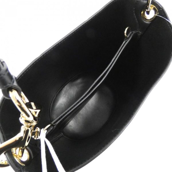 2700038065696 6 b Prada Bucket Shoulder Bag Black Calf Leather