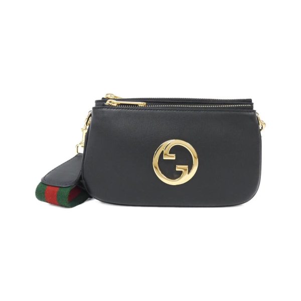 2700038244558 1 b Gucci Blondie Shoulder Bag Black Leather