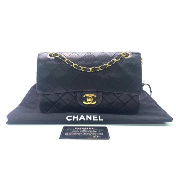 Chanel Chanel Classic Flap Small Black Lambskin Leather with 24k Gold Hardware