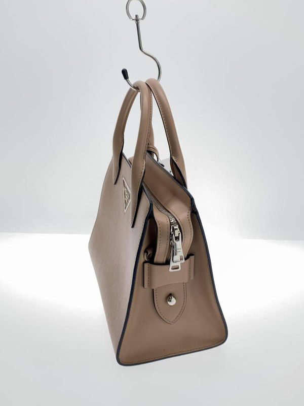 3 Prada Saffiano Cuir City Calf Shoulder Bag Leather Beige