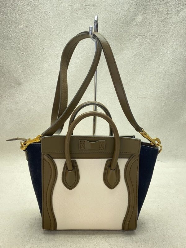 3 Celine 2way Shoulder Bag Leather Multi