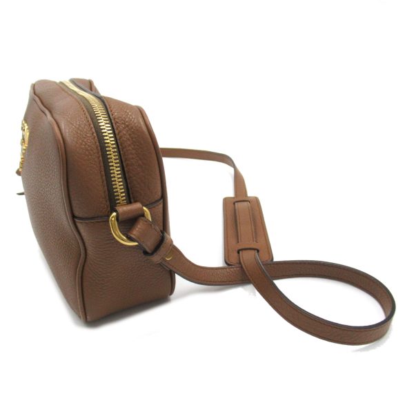 3 Prada Shoulder Bag Leather Brown