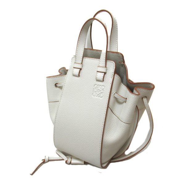 3 Loewe Hammock Mini Shoulder Bag Leather White