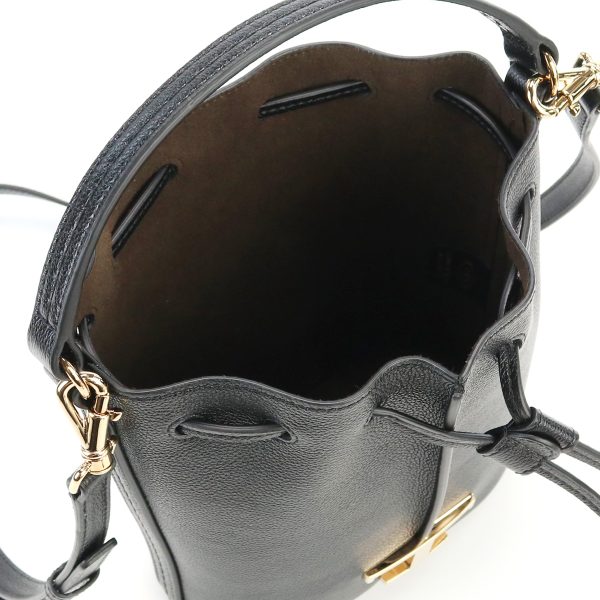 3 Tods Crossbody Shoulder Bag Bucket Bag Black