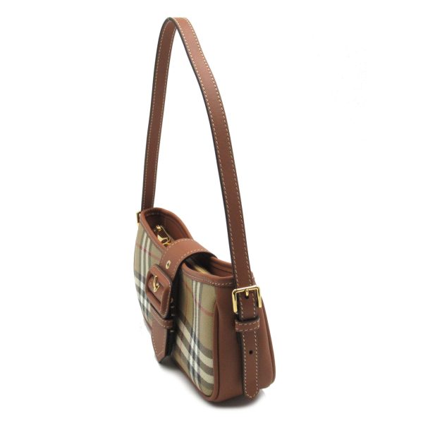 3 Burberry Shoulder Bag Leather Brown