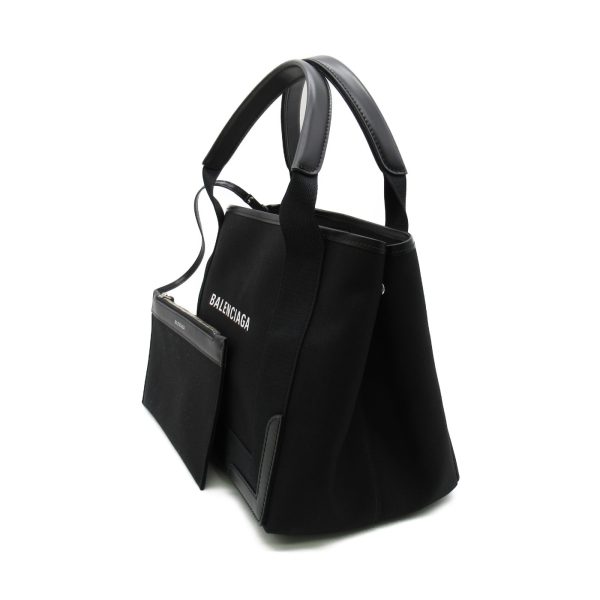 3 Balenciaga Small Cabas Tote Bag Leather NavyBlack