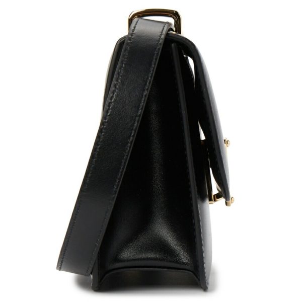 3 Prada Triangle Logo Shoulder Bag Black