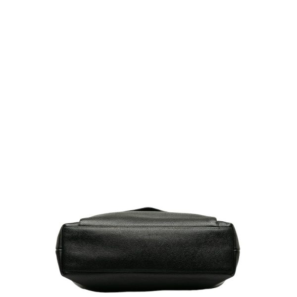 3 Chanel Cocomark Single Flap Chain Tote Bag Caviar Skin Black