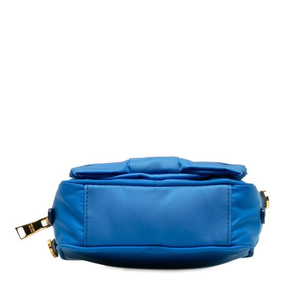 3 Prada Ribbon Mini Shoulder Bag Nylon Blue