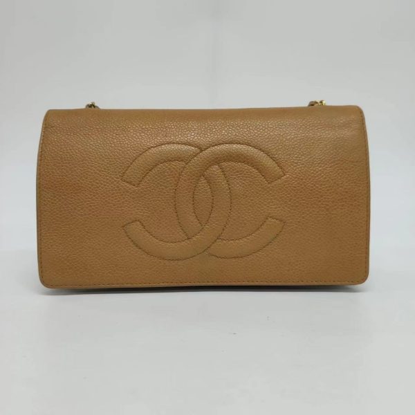 Chanel Chanel Wallet on Chain Vintage Flap Bag Double CC Camel Caviar Leather