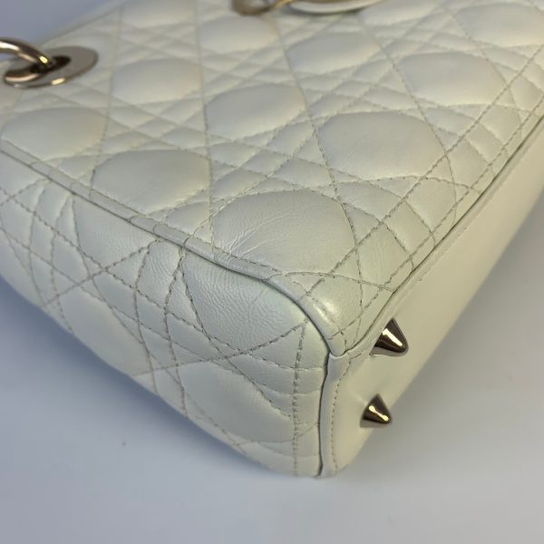 32721707290963 pic hd Lady Dior Small My Abcdior White Ecru Lambskin Cannage Leather