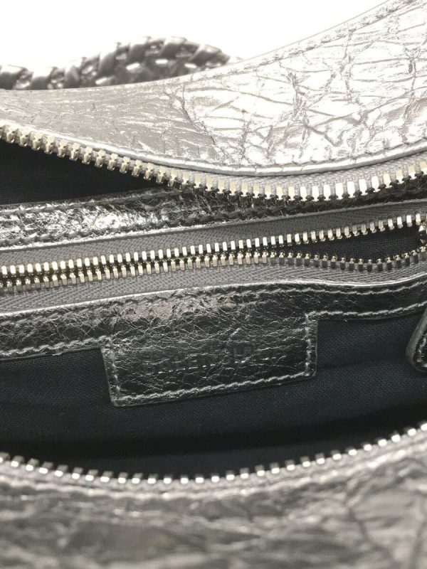 4 Balenciaga Lamb Leather Silver Shoulder Bag