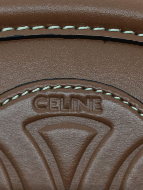 4 Celine Shoulder Bag Leather Brown