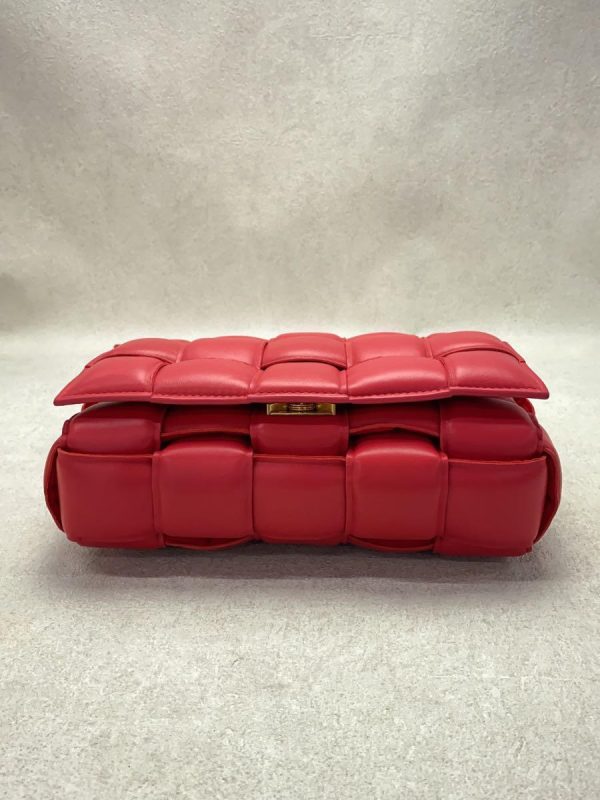 4 Bottega Veneta Patted Cassette Shoulder Bag Red