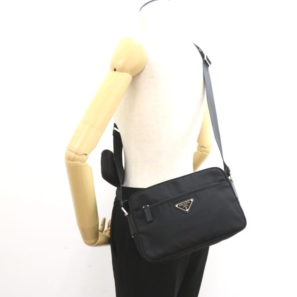 4 Prada Shoulder Bag Nylon Black