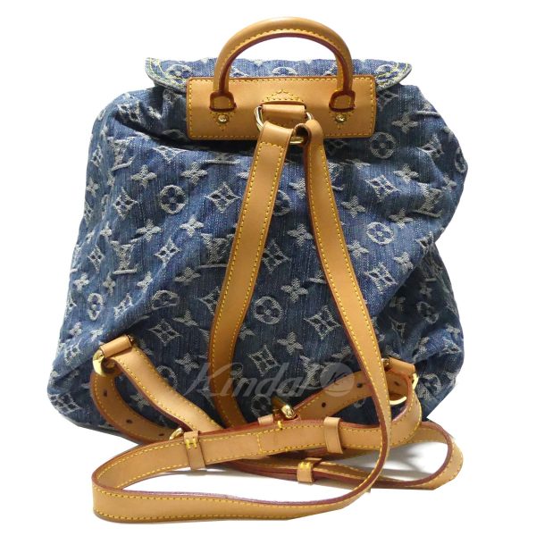 4 Louis Vuitton Monogram Denim GM Rucksack Backpack Blue