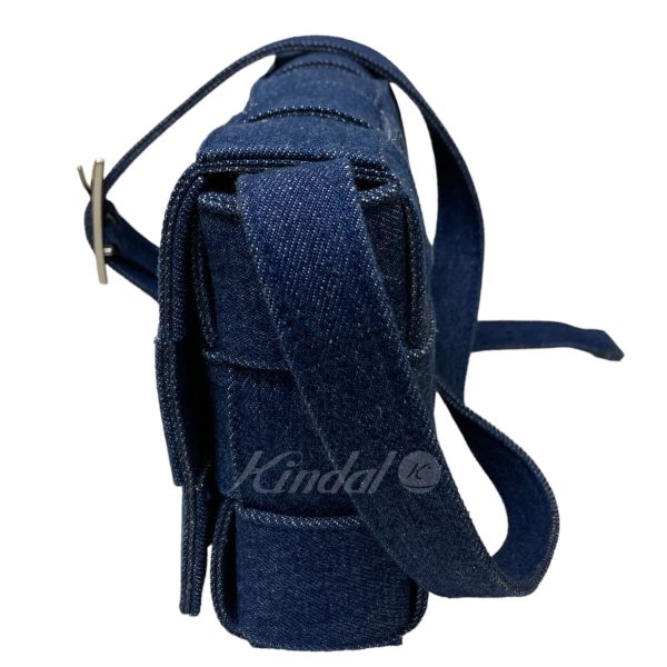 4 Bottega Veneta Cassette Bag Denim Shoulder Bag Indigo