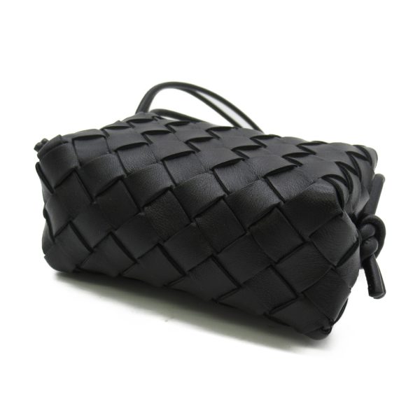 4 Bottega Veneta Candy Loop Camera Bag Shoulder Bag Lambskin Black