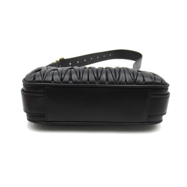 4 Miu Miu Shoulder Bag Leather Black