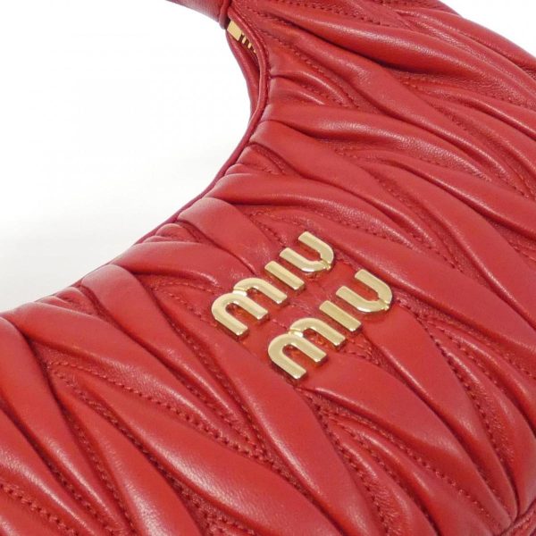 4 Miu Miu Storage Bag Matelasse Rosso