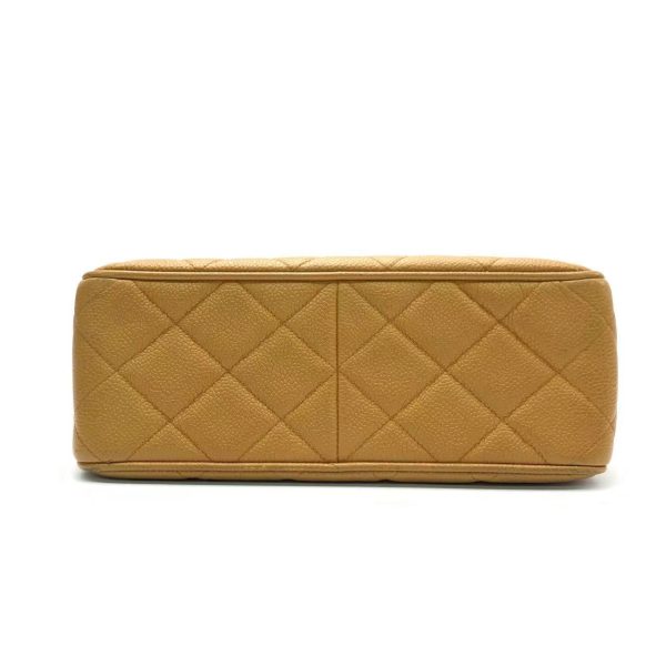 43031708744482 pic Chanel Classic Flap Vintage Camel Caviar Leather 24k Gold Plated Big CC Logo