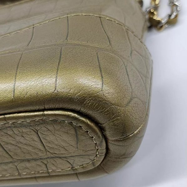 4371700727432 pic Chanel Gabrielle Mini Gold Crocodile Embossed Calfskin Leather Crossbody Bag