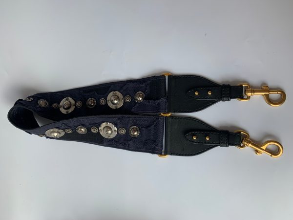 nan Dior Saddle Strap Navy canvas with Dior Logo and Metal