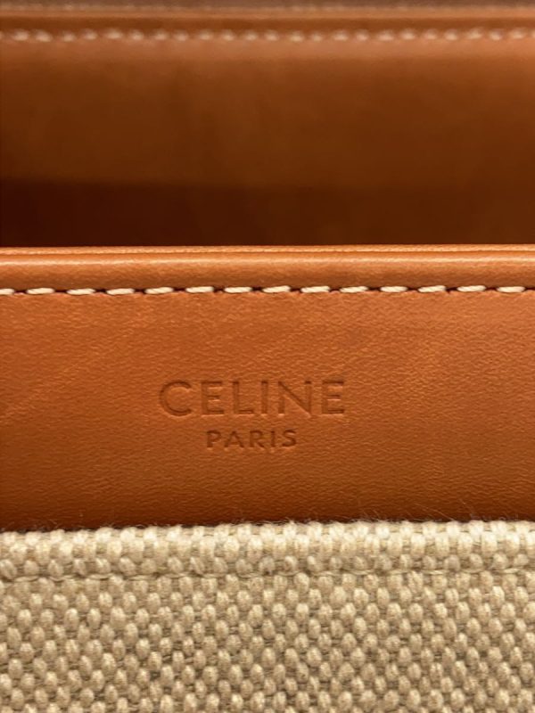 5 Celine Small Shoulder Bag Canvas Beige