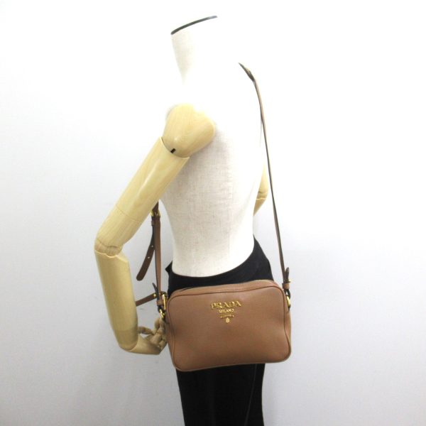 5 Prada Shoulder Bag Leather Brown