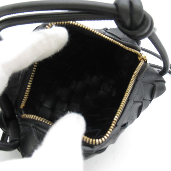 5 Bottega Veneta Camera Bag Shoulder Bag Lambskin Black