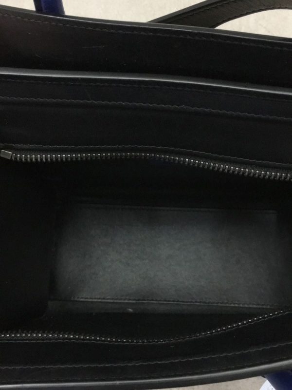 5 Celine 2way Luggage Nano Shopper Leather BlueBlack